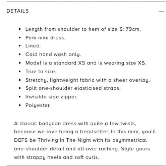 NWT Hello Molly Pink asymmetrical mini dress - S - Picture 3 of 7